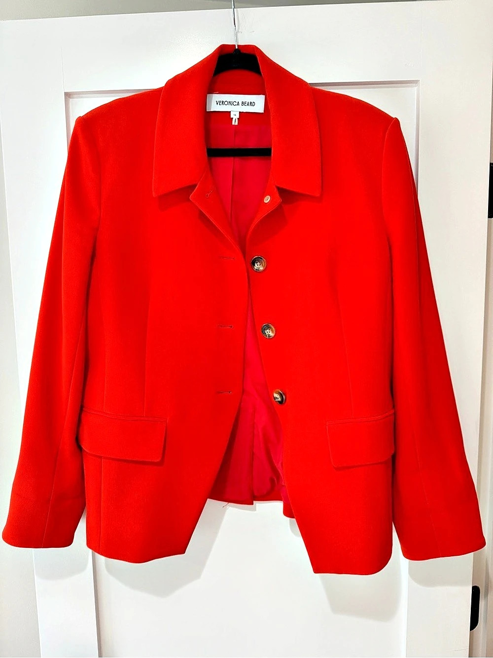 Veronica Beard Red Orange Suite Size 16